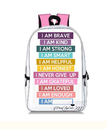 The Daily Affirmation Backpack w/ Pink Straps