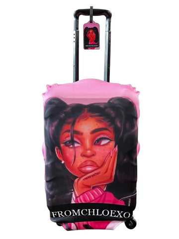 Brown Girlz suitcase cover