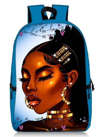 Queen vibes backpack w/pencil case